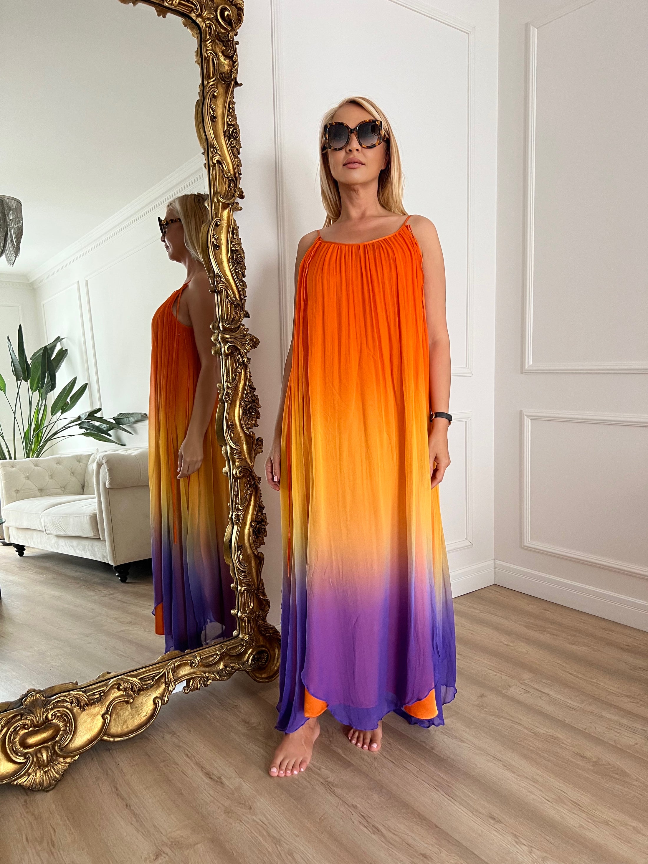 Multicoloured silk dress