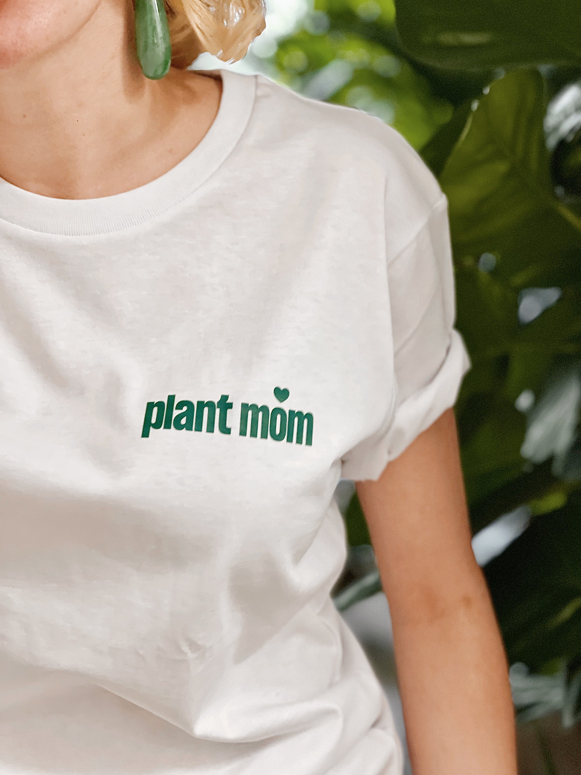 Tricou alb PLANT MOM